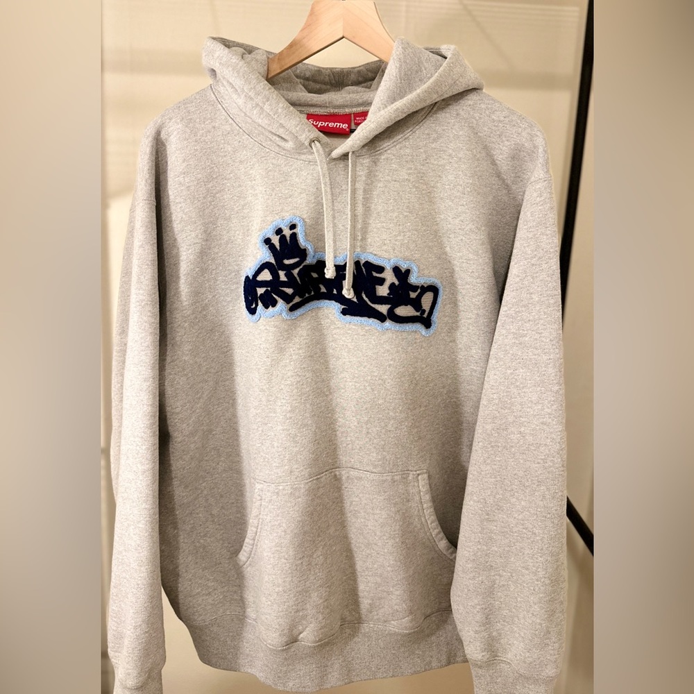 Supreme Raised Handstyle Hooded Sweatshirt